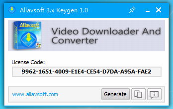 Allavsoft 3.x Keygen 1.0 Allavsoft 3.x Keygen 1.0