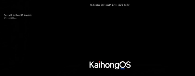 选择安装kaihongos 选择安装kaihongos
